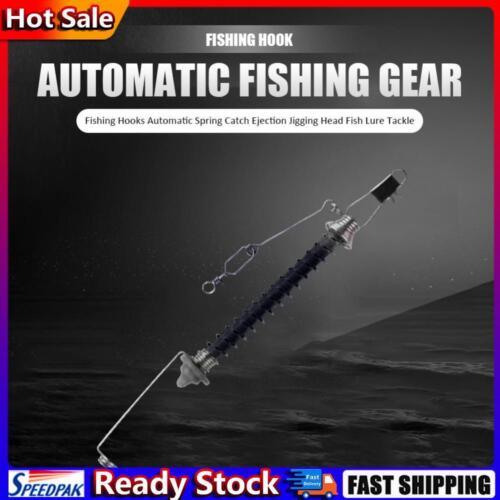 Fishing hook, automatic spring catch, ejection, jighead, bait device (black) hot - Picture 1 of 7