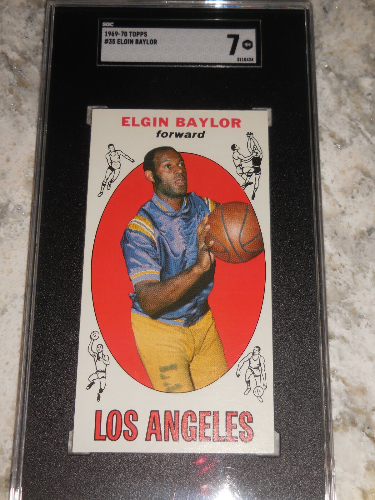 1969-70 Topps Basketball #35 Elgin Baylor HOF SGC 7.0 NM Los Angeles Lakers