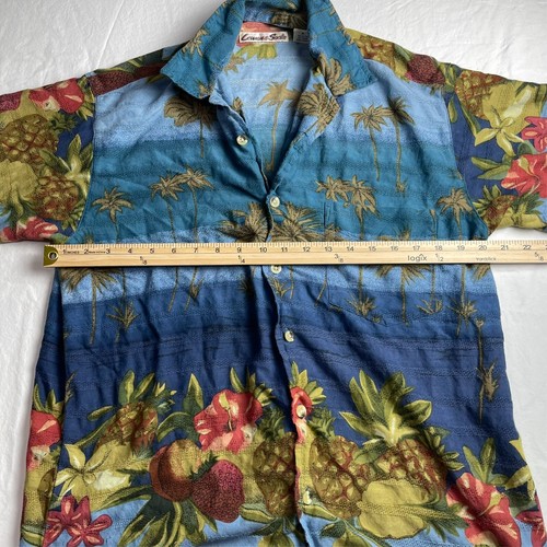 Lemon & Soda VTG Hawaiian Shirt Mens Medium cotton rayon blend soft summer aloha - Picture 4 of 5