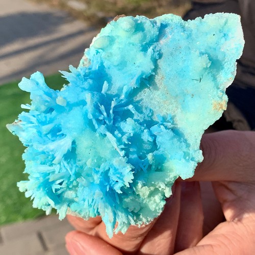 201G Natural blue texture stone crystal,Heteropolar of Chinese blue aragonite - Picture 2 of 20