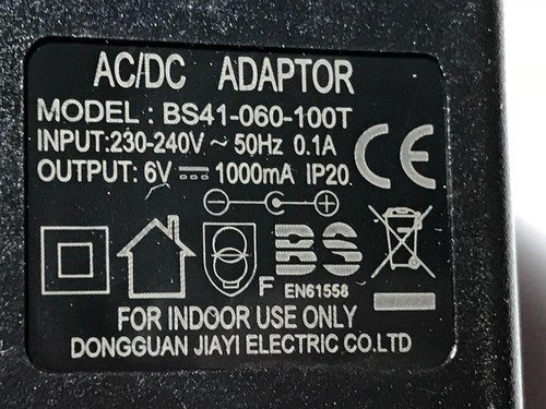 Replacement for 6V DC 700mA AC Adaptor FLH410604 T3M20710-1265-E-16 UK Plug - Picture 4 of 4