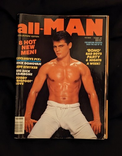 All Man Magazine July 1987 Premiere Issue 1  Number 1 Gay Playgirl Jeff Stryker - Picture 1 of 10