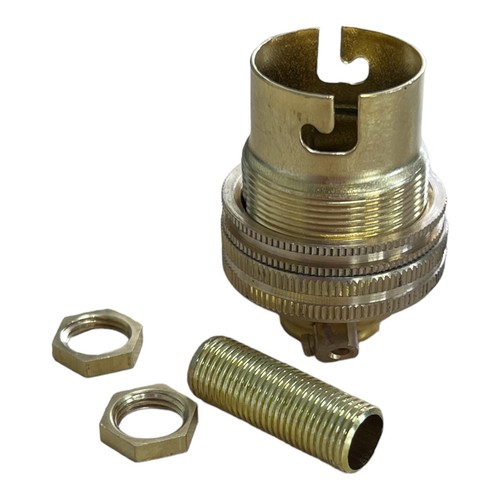 Jeani Brass Lamp Holder Table Lamp Kit B22 Bayonet Cap 10mm Threaded Rod & Nuts - 第 1/5 張圖片