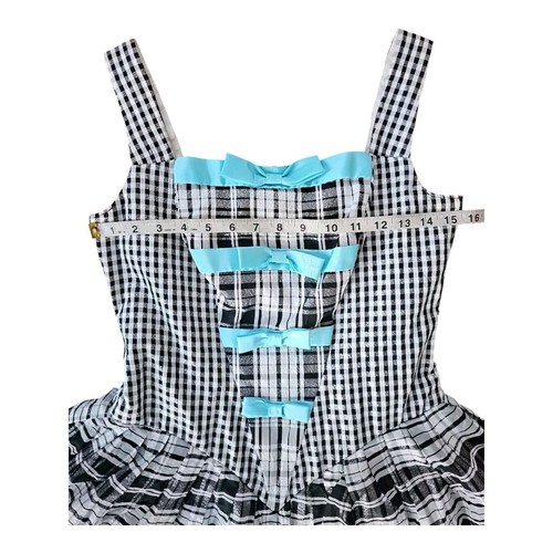 Vintage 80s "Lori Ann Montreal" Plaid Lolita Coquette Party Dress Size 10 - Picture 6 of 12