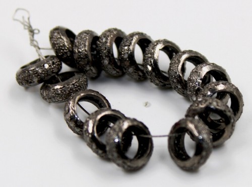 Antique Look Spacers Beads 925 Silver Roundelles Beads Handmade Jewelry Findings - Picture 11 of 12