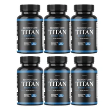 Blood Flow Titan Boost Pro Mens Blood Flow Supplement - 6 Bottles