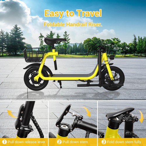 Electric Bike Sport Bicyle Electric Scooter with Seat Adult for Commuter 36V - Picture 5 of 21