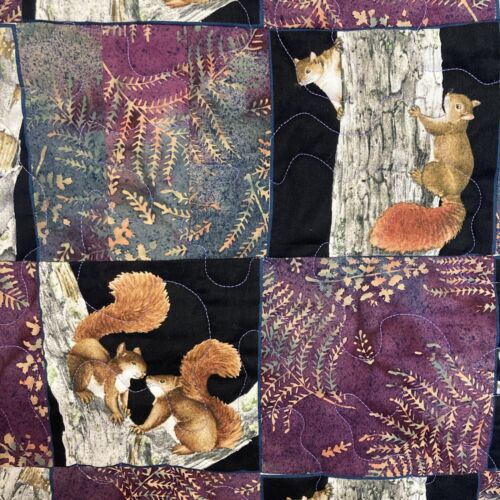 NEW Handmade Crib/Baby Quilt Forest Animals Theme Batik Cotton Flannel 42”x42” - Picture 5 of 15