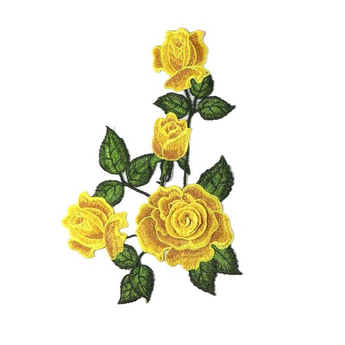 Toppa fiori rosa ferro cucito ricamato distintivo vestiti ricamo applique fai da te - Foto 22 di 24