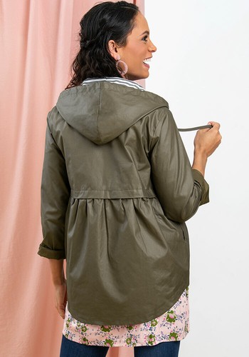 MATILDA JANE Skies Are Grey Raincoat Jacket Size XS X Small In Bag Women Coat - Picture 3 of 4