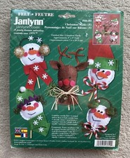 Janlynn Felt Christmas Picks Kit 46-50 Snowman Reindeer