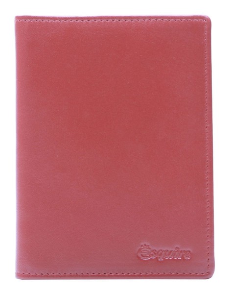Esquire Silk 02 Passport Case Ausweisetui Red Dunkelrot Neu-image
