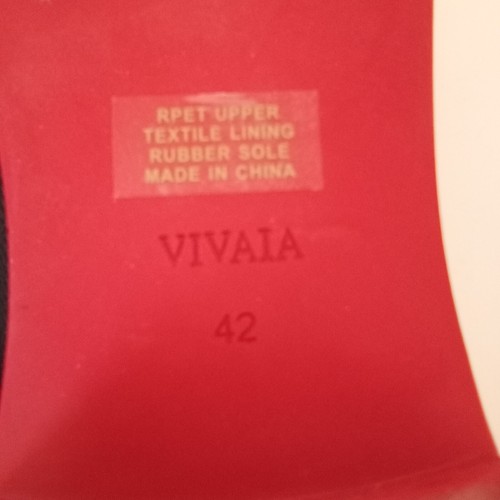 Botas Vivaia Repet Top Mujer Tejido Negro Rojo Suela Planas Tobillo Talla 42 - Imagen 13 de 16