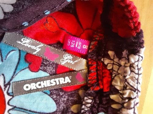 Shirt Top Tunika Orchestra geblümt + Jeans Shorts hellblau Spitze 128 - Bild 4 von 12