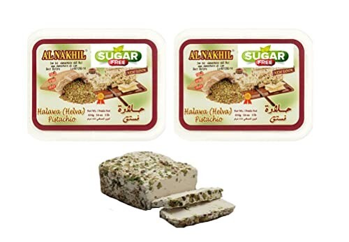 Sugar-Free Pistachio Halawa (Fıstıklı Şekersiz Helva) Two Tubs Net Wt. 16 oz - Picture 1 of 7