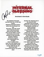 INTERNAL BLEEDING SIGNED AUTOGRAPH LYRIC SHEET ACOA CHRIS PERVELIS METAL BAND INTERNAL BLEEDING SIGNED AUTOGRAPH LYRIC SHEET ACOA CHRIS PERVELIS METAL BAND