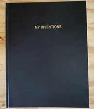 BookFactory® My Inventions Log Book/Journal/Logbook - 120 Page, 8.5 x11 , Black 