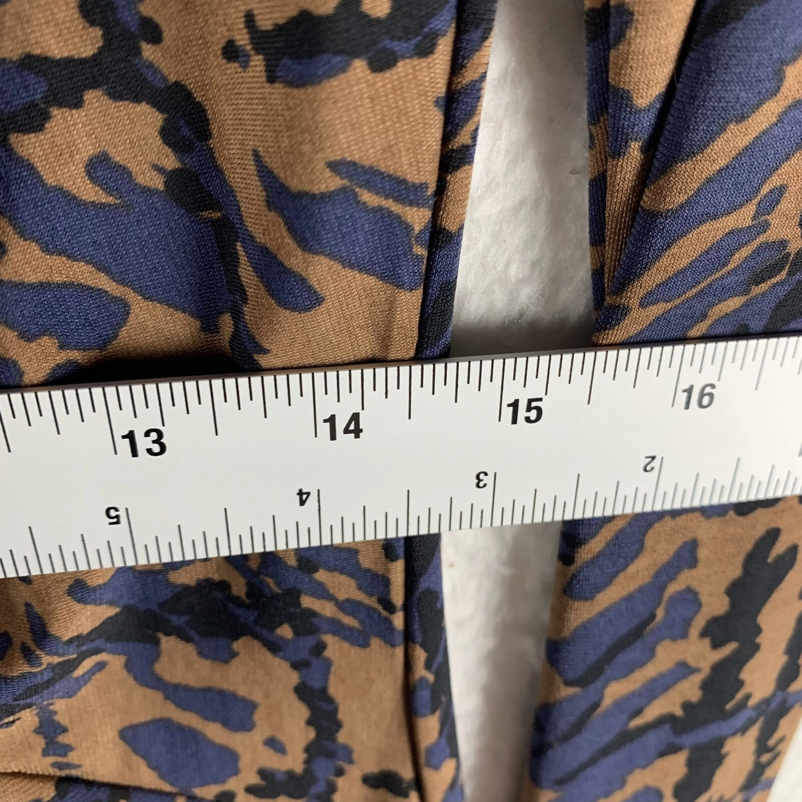 Michael Kors abito tubino donna M marrone geometrico elasticizzato ritorto davanti 7953