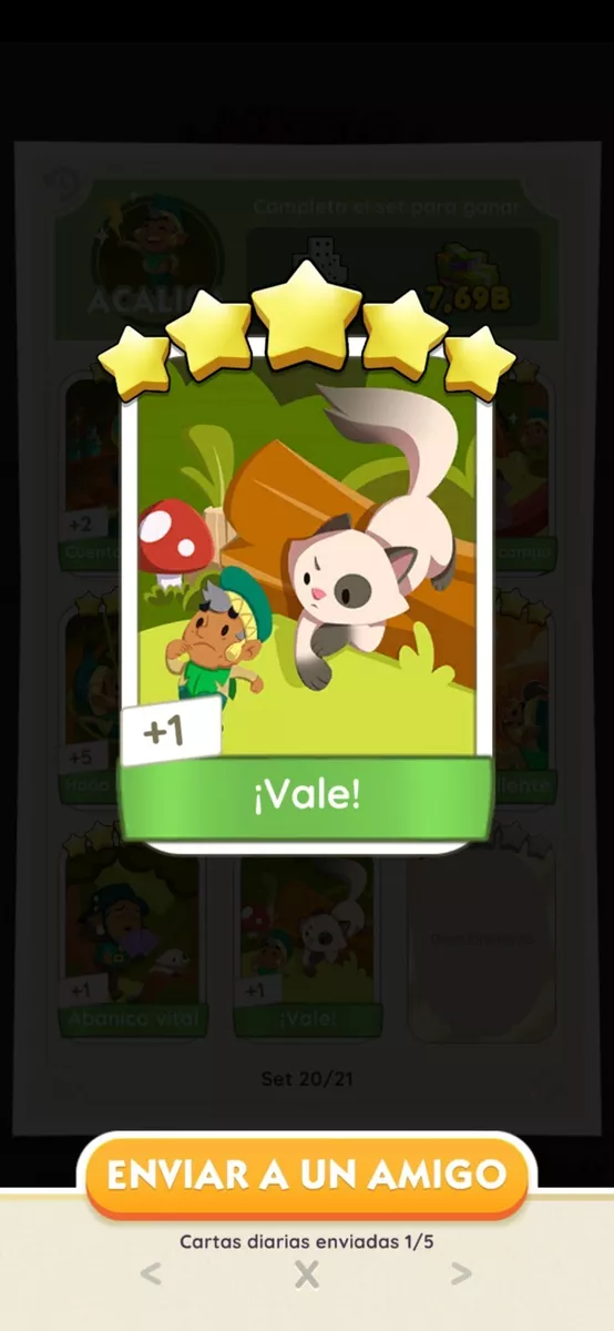 Gotcha! - ¡Vale! - Monopoly GO Stickers/Cards (5 stars)