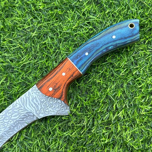Coltello da campeggio LAMA IN ACCIAIO J2 FATTO A MANO, coltello Kukri COLTELLO DA CACCIA CON FODERO -387 - Foto 4 di 6