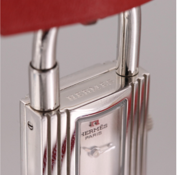 Hermès Kelly Clochette Watch Stainless Steel Red Purse Strap Hermès Kelly Clochette Watch Stainless Steel Red Purse Strap