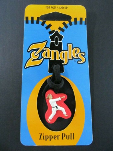 ZANGLES Zipper Pull KARATE GIRL Fun for jackets, backpacks, gym bag & more! NEW! - Picture 1 of 6