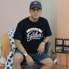 Tshirt Dog Hair Is My Glitter New Cotton T-SHIRT Unisex Tees