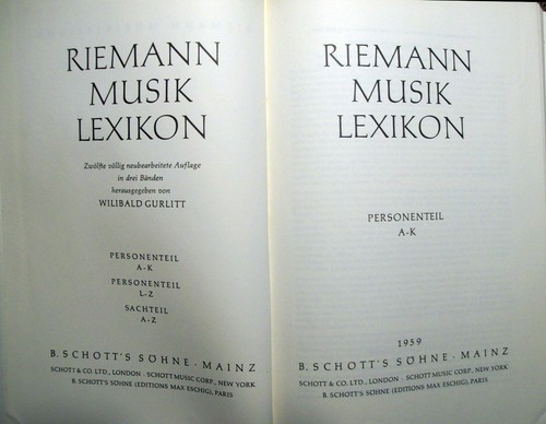 Riemann Musiklexikon (RML) in 5 Bänden, 12. Auflage 1959 - 1975, Halbleder - Bild 4 von 10
