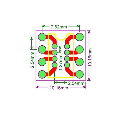 New 80 PCS DIP 2.54mm to DIP 1.27mm Adapter PCB Board Converter - Picture 2 of 2