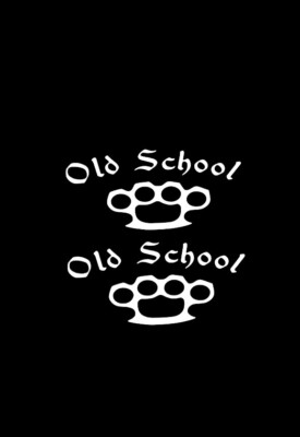 2 X OLD SCHOOL VINYL AUFKLEBER STICKER AUTO VAN MOTORRAD TANK DUB CAMPER JDM RATTE 