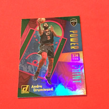 Andre Drummond .. Cavaliers .. 2020-21 Donruss POWER IN THE PAINT GREEN FLOOD 7