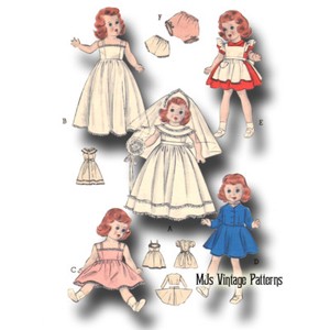 Sweet Sue Vtg 1950s Doll Pattern PLAY CLOTHES ~ 16/" Toni 15/" Miss Revlon