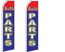 Auto Parts King Size  Swooper Flag  sign Pack of 2  (HARDWARE NO INCLUDED)