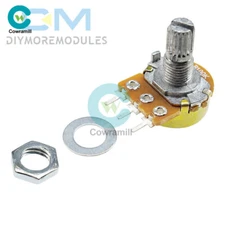 1/2/510PCS 100K Ohm Linear Taper Rotary Potentiometer Panel 15mm WH148 3-Pin