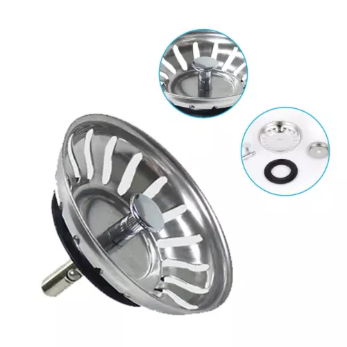 Abflussstopfen Edelstahl Siebkorb Spüle Neu Spüle Blanco-Ablaufschlitze-79MM - Bild 8 von 18