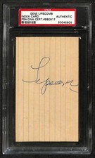 Gene Lipscomb "Little Daddy" Colts Legend Vintage Signed Index Card PSA/DNA Gene Lipscomb "Little Daddy" Colts Legend Vintage Signed Index Card PSA/DNA