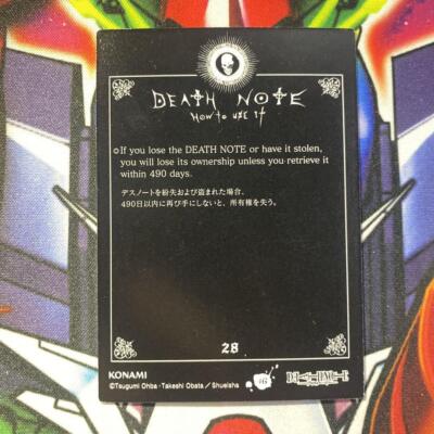 Death Note Konami Trading Card L Ryuzaki #28/46 Used | eBay