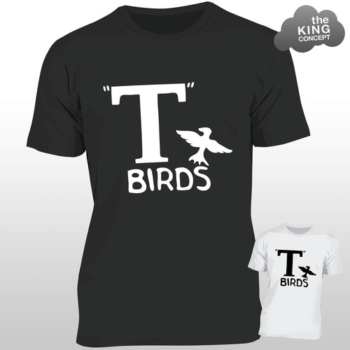 T-Shirt T-Birds graisse veste noire T-Bird John Travolta transfert cerf nuit hommes - Photo 1/3