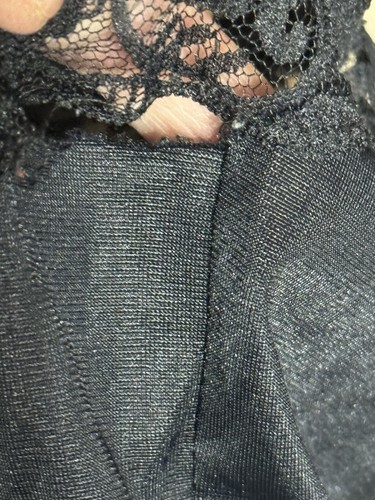 VINTAGE BLACK STRAPLESS LINGERIE /TEDDY! SIZE 36. TLC - Picture 7 of 8