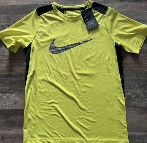 NWT Nike Boys YLG Yellow Green/Black/Gray/White Dri-Fit Pants Set Large - Picture 2 of 3