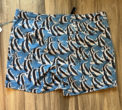 Tori Richard Hybrid Men's 40 Swim Trunks Shorts Fish Overall Print - Picture 2 of 8