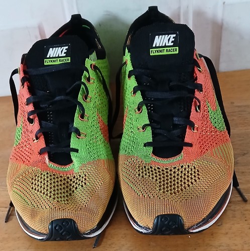 Nike Flyknit Racer 526628-603 Hyper Punch/Volt 2014 Men's Shoes. Sz 11.5 - Picture 5 of 21