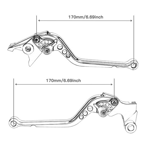Manetas de freno de embrague largo de aluminio NiceCNC para Suzuki GSX1300R Hayabusa 1999-2007 - Imagen 8 de 15