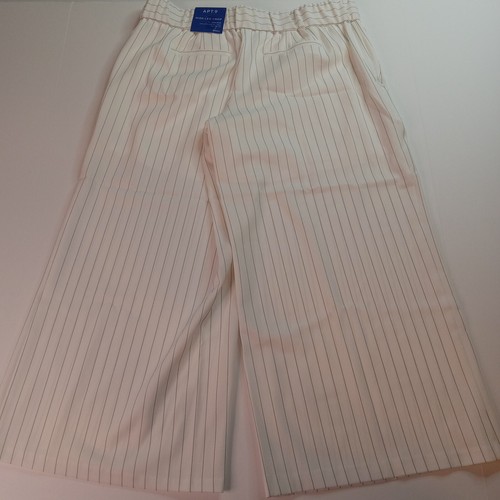 Apt. 9 Pull On PANTS Women's S Small Wide Leg Crop Striped Stretch Polyester - Picture 7 of 8