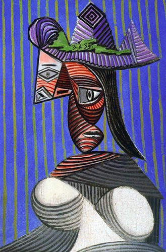 PABLO PICASSO THE BUST OF WOMAN CUBISM SURREALISM ART GICLEE PRINT FINE CANVAS - Picture 4 of 4