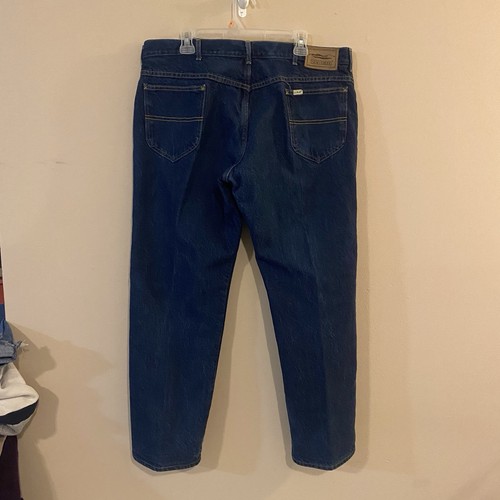 L.L. Bean karierte Flanell gefütterte Herrenjeans Größe 40 x 30 klassische Passform - Bild 3 von 8