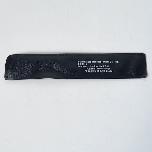 Vintage International Brass Bookmark Initial 'C' w/ Black Pouch USA Made Sleek - Picture 4 of 11
