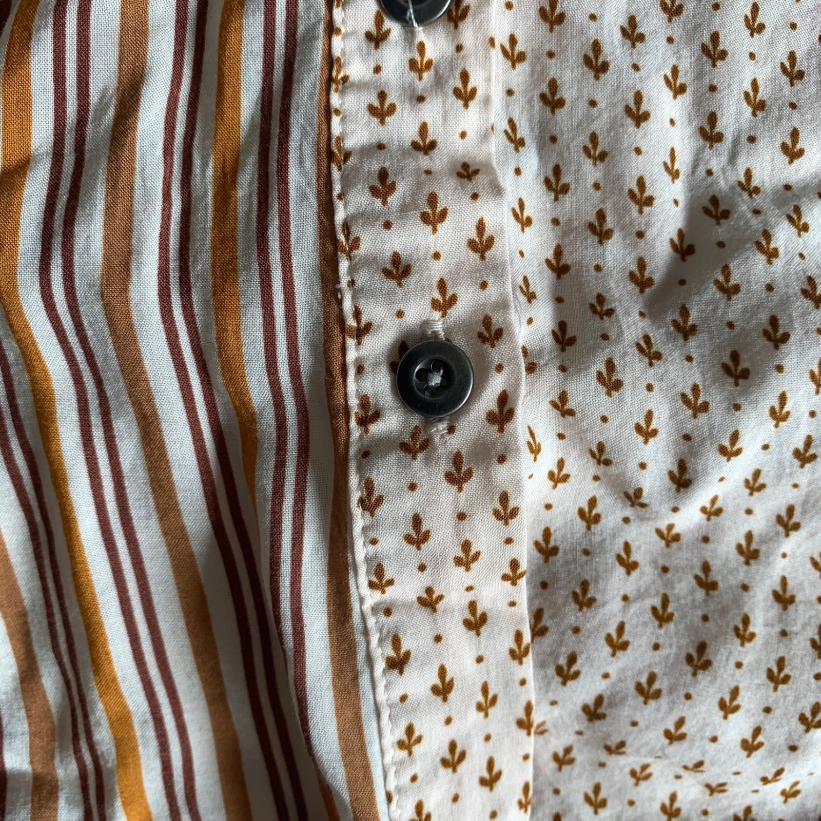 Free People Hazel Patchwork Button Down Blouse in… - image 5