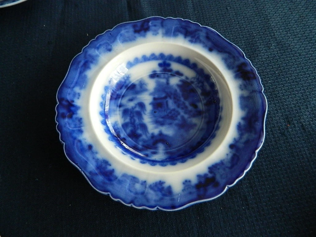 Burgess Leigh Flow Blue In Burleigh (Burgess & Leigh) China for