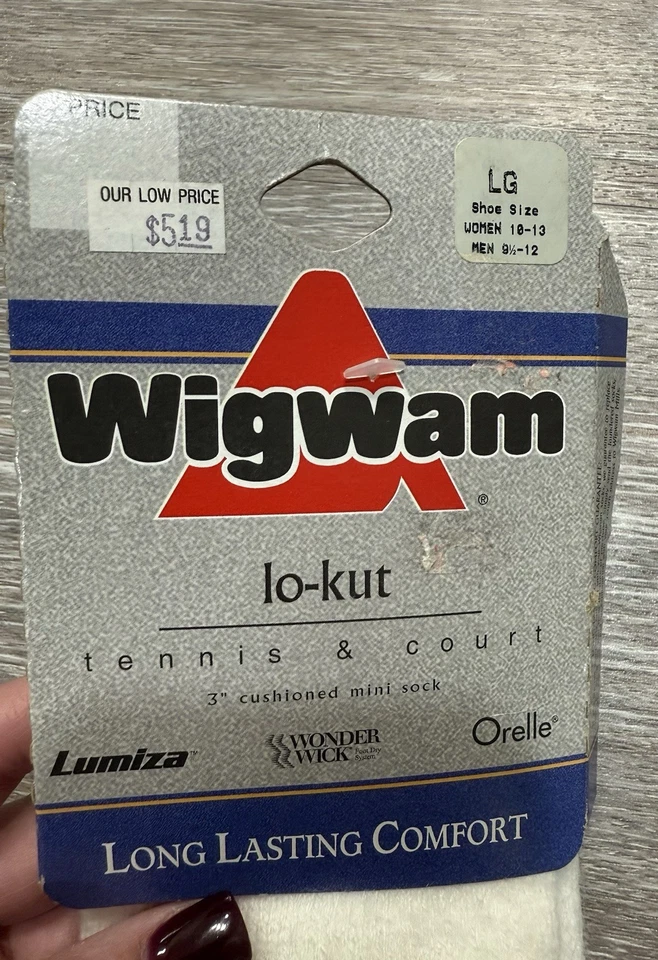 NUEVO DE COLECCIÓN WIGWAM LoKut Calcetines Hombres 9.5-12 Mujeres 10-13 Nuevo de Lote Antiguo Mini Calcetín al Tobillo EE. UU. Retro Foto 4 de 4